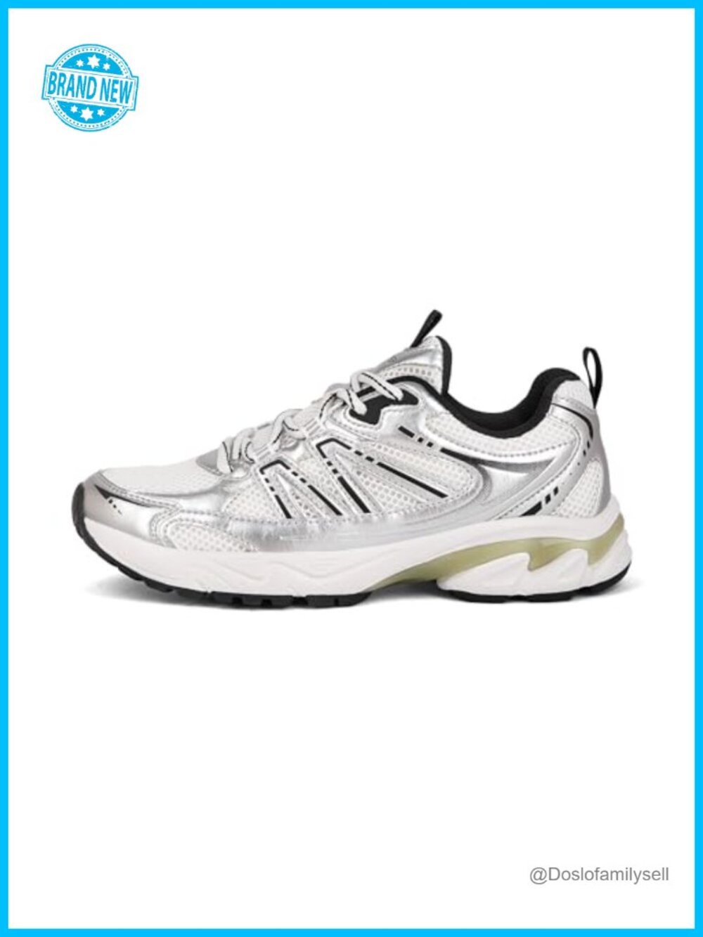 Chunky Fashion Sneakers Running Tennis Shoes with PU Mesh Upper Hybrid Sole